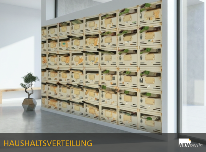 Flyerverteilung an Briefkastenanlagen in Mehrfamilienhäusern