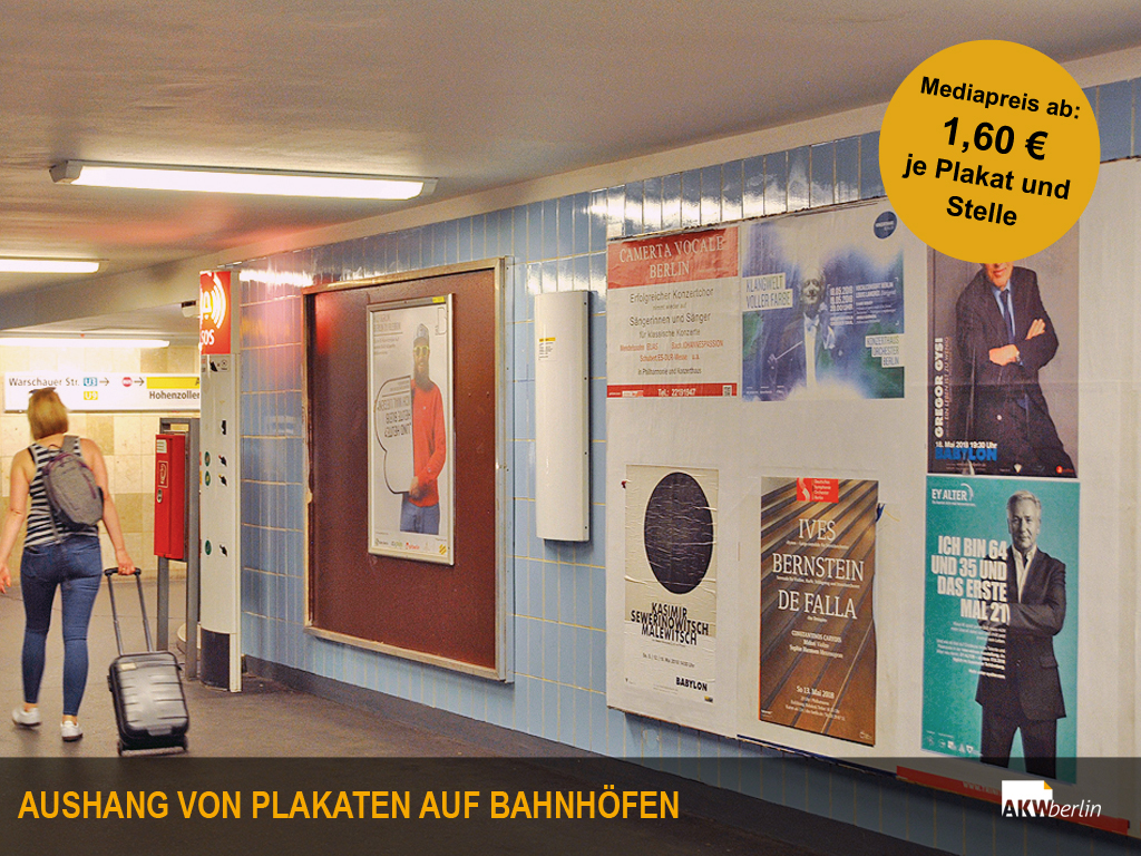 Bahnhofwerbung Plakatwerbung BVG und S-Bahn Berlin