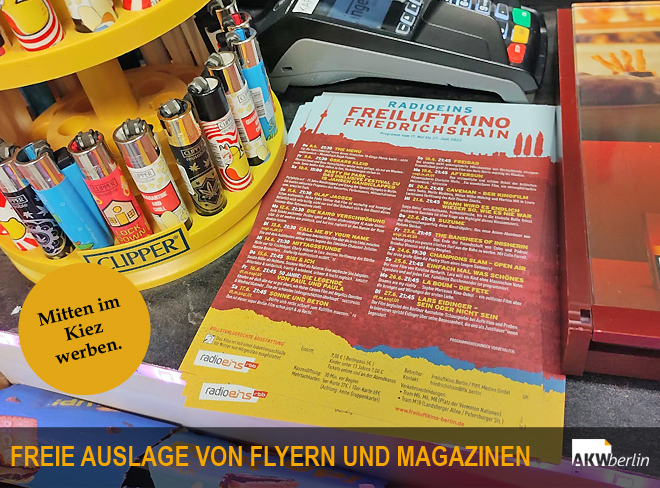 Freie Auslage Flyerverteilung