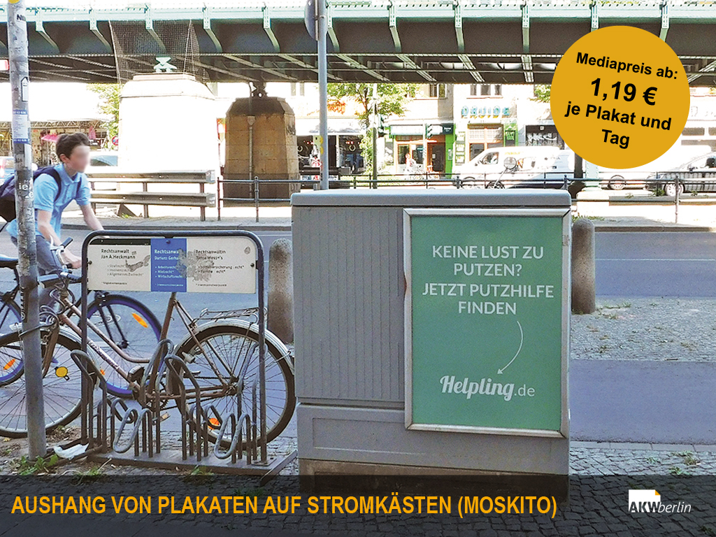 Plakatrahmen Moskito AKW Berlin