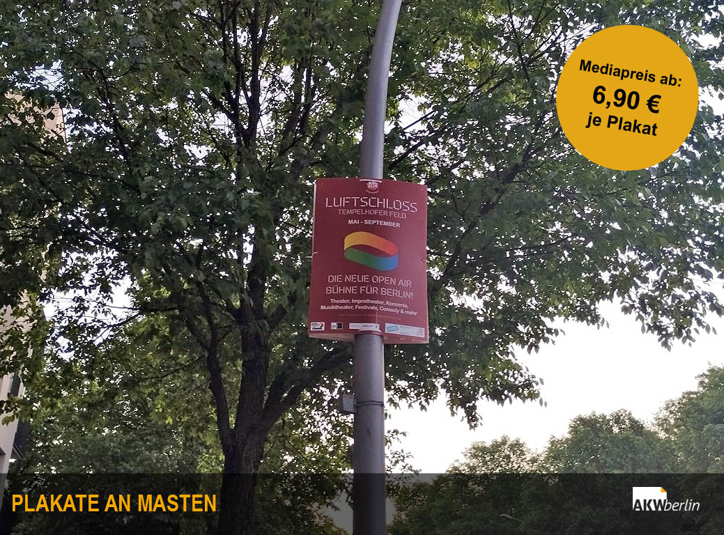 Plakatwerbung und Wahlwerbung Laternen Berlin