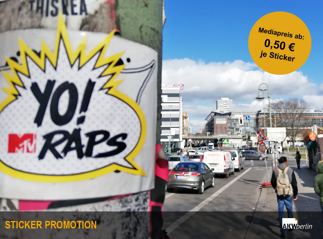 Stickerwerbung und Aufkleberwerbung Berlin
